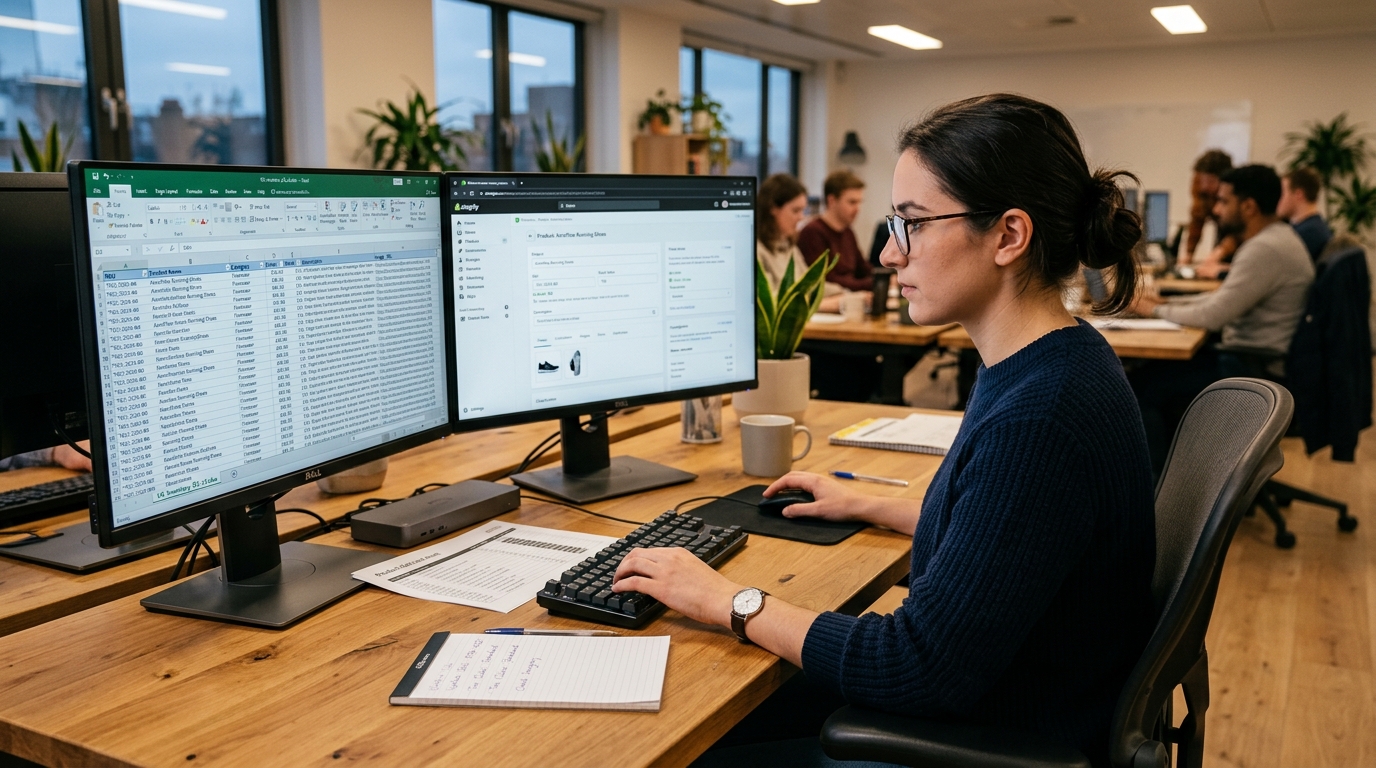 Data Entry and Quality Control Operator Verifying Data Accuracy